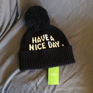 Kate Spade Have a Nice Day beanie
